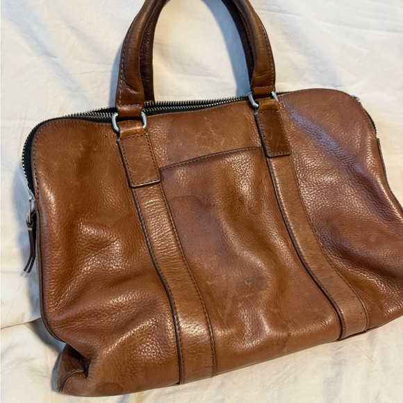 Fossil Tan Leather Men's Briefcase - Picture 1 of 4